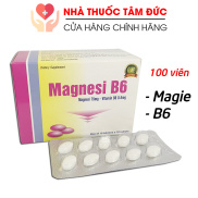 Viên uống Magnesi B6 500 bổ sung magie, vitamin B6 giảm suy nhược thần kinh