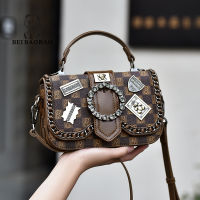 North Bag 2022 Autumn And Winter New Fashion Retro Handbag Womens Bag European And American Style Shoulder Crossbody Bag Printed Trendy