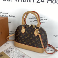 【พร้อมกล่อง】 LV ALMA BB กระเป๋าถือกระเป๋าสะพายสำหรับผู้หญิงในการขายตราเดิม2023ใหม่เชลล์จับกระเป๋าสำหรับสาวๆสีดำสีน้ำตาล