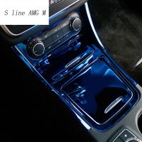 Car Styling Stainless Steel Stickers Cover Car Center Console Side Trims Frame For Mercedes Benz CLA GLA A Class W117 C117 X156