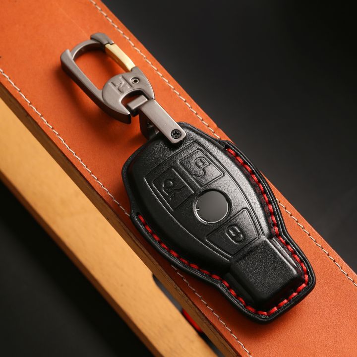 3 Bottons Luxurious Leatehr Car Key Case Cover For Mercedes Benz A B C S Class AMG GLA CLA GLC W176 W221 W204 W205 Accesorios