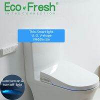 EcoFresh ที่หุ้มเบาะโถส้วมอัจฉริยะรูปตัว V.O.U โถสุขภัณฑ์ไฟฟ้าไฟกลางคืนฝาอัจฉริยะสเปรย์ทำความสะอาดร้อนนวด