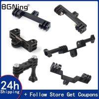 ♀ Dual Light Bracket Bridge Plastic/Aluminum Connector Selfie Holder Tripod Flash Mount For Gopro 11 10 Insta360 X3 Action Camera