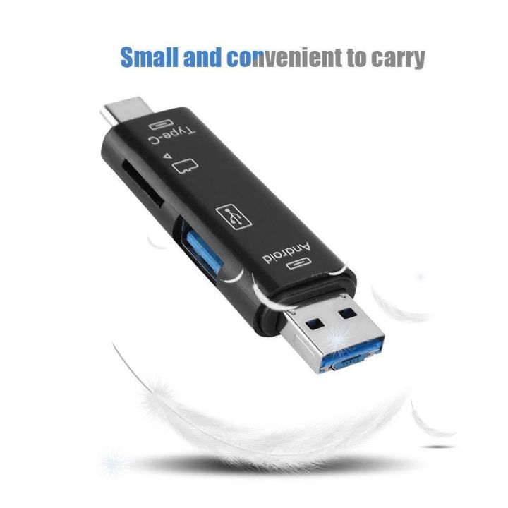 compact-flash-card-adapter-laptop-multi-card-reader-5-in-1-type-c-micro-usb-otg-dock-tf-card-reader-usb-hub-adapter