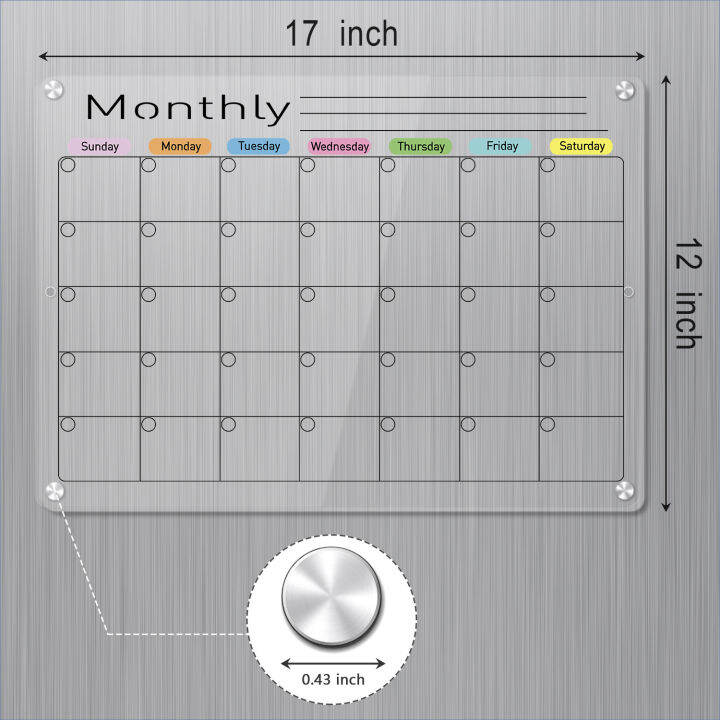 zsheng-กระดานไวท์บอร์ดแบบแม่เหล็กใส-กระดานไวท์บอร์ดกระดานลบแห้งอะคริลิคใช้ซ้ำได้บอร์ดปฏิทิน