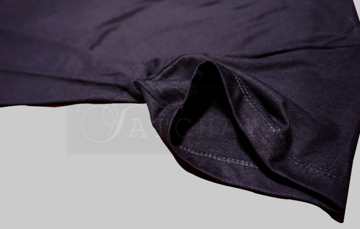 tatchaya-เสื้อยืด-คอตตอน-สีพื้น-คอวี-แขนสั้น-dark-grey-สีเทาดำ-cotton-100