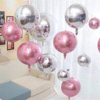 2pcs Round 4D Ball Aluminium Foil Balloon Rose Gold Silver Ballon Birthday Party Wedding Decoration 10 15 18 22 32 Inch Baloon Balloons