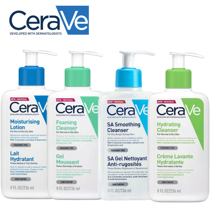 Cerave Facial Cleanser Sa Smoothing Moisturising Lotion Hydrating Foaming Cleanserl 2 Salicylic