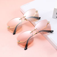 New 2022 Fashion Rimless Cut Edge Sunglasses Polarized nd Design Anti-ultraviolet UV400 Casual Sunglasses for ,Women,Men