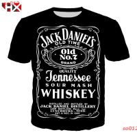 H so012 Game of Thronesเสื้อยืดกีฬา เสื้อยืดแขนสั้นพิมพ์ลาย Game Of Thrones Jack Daniels 3d 2018 Game of Thrones Mens Womens T-shirts เสื้อยืดคอกลมผ้าฝ้าย