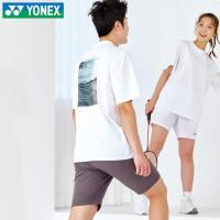 YONEX Yonex ชุดกีฬาแบดมินตันเกาหลีแขนสั้นสำหรับทั้งหญิงและชายสไตล์เดียวกันแห้งเร็วและดูดซับเหงื่อได้2023ใหม่ฤดูใบไม้ผลิและฤดูร้อนใหม่