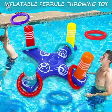 Outdoor Swimming Pool accessories Inflatable Cactus Ring Toss Game Set  Floating Pool Toys Beach Party Supplies Party Bar Travel - Realistic Reborn  Dolls for Sale