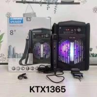 New!! ลำโพงบลูทูธ Bluetooth ลำโพงไร้สายรุ่นKTX-1365 เชื่อมต่อ2เครื่องพร้อมกัน แถมไมค์สาย ลำโพงมีไฟดิสโก้