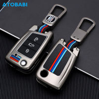 Zinc Alloy Car Key Cases Flip Remote Cover For Volkswagen VW Golf 7 Mk7 Polo Tiguan SEAT Leon Ibiza 4 5 Skoda Octavia Superb 3