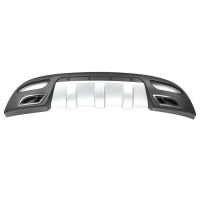 Matte Silver Black Rear Bumper Diffuser Lip Fit สำหรับ Hyundai Elantra Sedan 2010-2014