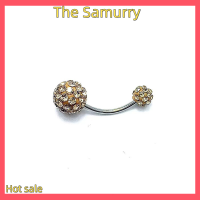 Samurry ✨Hot Sale✨ Car 1ชิ้นคริสตัลบอลสะดือห่วงสแตนเลสเจาะสะดือน่ารักบาร์เจาะสะดือ