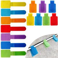 20PCS Self-Adhesive Cable Cord Ties Reusable Wire Cable Ties Cable Fastening Ties Back Glue Snap Velcro Data Line Magic Strap