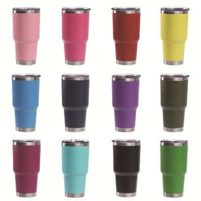 ✒✎  Cross-border 30OZ plastic-sprayed car cup 304 stainless steel insulation European and best-selling Cup portable water