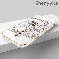 เคส Chenyyka สำหรับ Oneplus 8 8 8 Pro 8T,ลายการ์ตูนเรียบง่ายลายดินสอสีหน้าแข้งแฟชั่นขอบชุบหรูหราเคสโทรศัพท์กันกระแทกคลุมทั้งหมดเคสป้องกันเลนส์กล้อง