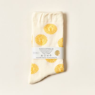 [WARMGREY TAIL] LION - YELLOW SOCKS 230 - 280mm (free size) x1