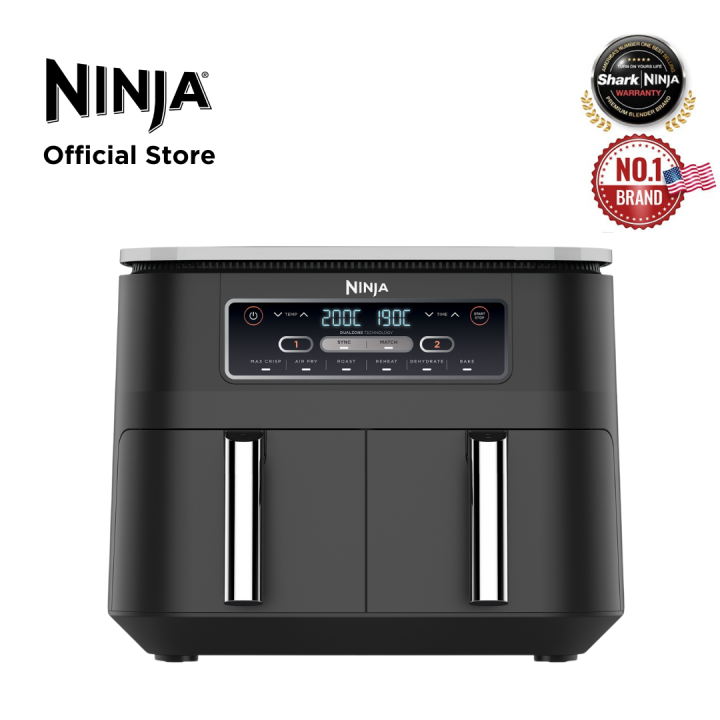 Ninja Foodi Dual Zone Digital Air Fryer, 2 Drawers, 7.6L, 6-in-1, Uses ...