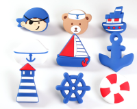 【CW】1PCS Cartoon Soft Rubber Cabinet Handles Nautical Series Knobs Style Children Room Drawer Door Pulls Furniture Hardware