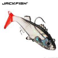 เหยื่อแบบนิ่ม Jackfish เหยื่อปลอม15G ตะขอเบ็ดตกปลาเหยื่อตกปลาจมซิลิโคนสำหรับปลาคาร์พอุปกรณ์ตกปลาจิ๊กหัวว่ายน้ำแบบนุ่ม