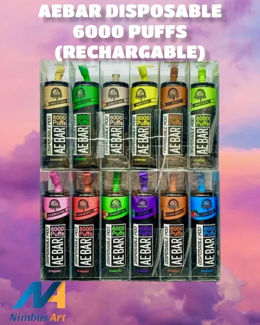 AEBAR BY ACCESSORIES EXPERTS DISPOSABLE POD (5 ) 6000PUFFS 600MAH