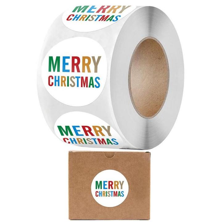 merry-christmas-adhesive-labels-500-pieces-gift-bag-seal-stickers-roll-holiday-stickers-roll-for-children-teens-lovely-festival-seals-for-package-snack-bags-fabulous