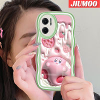 JIUMOO เคสสำหรับ Xiaomi MI Xiaomi MI Redmi 10 5G Note 11E 5G Redmi 11 Prime 3D ลายการ์ตูนแนวสตรอเบอร์รี่มีขอบขอบซิลิโคนของเหลวแบบดั้งเดิมเคสโทรศัพท์ตัวปกป้องกล้องถ่ายรูปเลนส์คลุมทั้งหมดเคสฝาหลังเคสนิ่ม