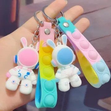 Cute Bear Keychains Cartoon Characters PVC 3D Keychain School bag handbag  pendant Car keychains accessories promotional gifts | Pack of 1 | Type 