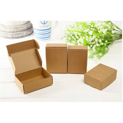 กล่องกระดาษคราฟท์ Kraft Paper Boxes 9.4 x 6.2 x 3 cm. 10 ใบ กล่องใส่สบู่ กล่องของขวัญ กล่องเบเกอรี่ กล่องช็อคกาแลต