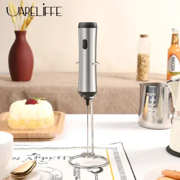 Stainless Steel Electric Milk Foamer Drink Cream Coffee Frother Stirrer Mini  Household Handheld Egg Beater Kitchen Gadgets