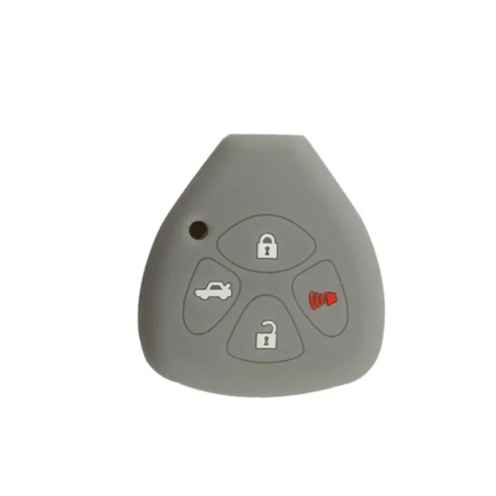 Silicone 4 Buttons Soft Rubber Car Key Cover For Toyota Camry Corolla 4runner Rav4 Yaris. Scion