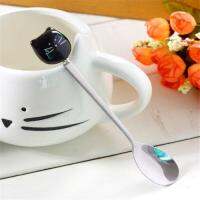 ช้อนของหวาน ช้อนกาแฟ แมวดำ Kitty Cat Spoon Stainless Steel Tea Coffee Spoons