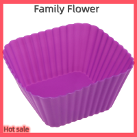 Family Flower Flash Sale แม่พิมพ์พุดดิ้งเยลลี่ทรงสี่เหลี่ยม1 2ชิ้น7ซม. แม่พิมพ์เค้กมัฟฟินถ้วยซิลิโคนอุปกรณ์สำหรับอบในครัว