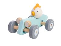 PlanToys CHICKEN RACING CAR ของเล่นไม้รถแข่งไก่น้อย ของเล่นเด็ก 12 เดือน ของเล่นเด็กแรกเกิด ของเล่นเสริมพัฒนาการ