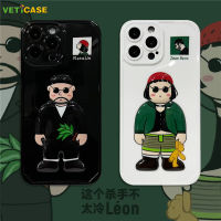 3D Cool Killer Leon สาวน่ารัก Mathilda ฝาครอบเลนส์สำหรับ Apple IPhone 13 12 11 Pro X XS Max XR Soft TPU ป้องกันปกหลังโทรศัพท์มือถือกรณีสีดำสีขาวสีเขียว