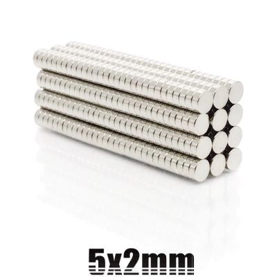 5ชิ้น แม่เหล็ก 5x2mm ขนาด 5 มิล ความหนา2มิล แม่เหล็ก 5x2มิล Magnet Neodymium 5*2mm แม่เหล็กแรงสูง กลมแบน 5mm x 2mm แรงดูดสูง ติดแน่น ติดทน