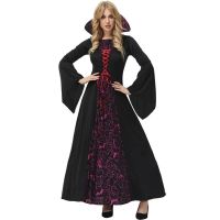 Autumn and Winter Womens Dress Halloween New Year Party Adult Vampire Stage Show Devil Witch Character Costume