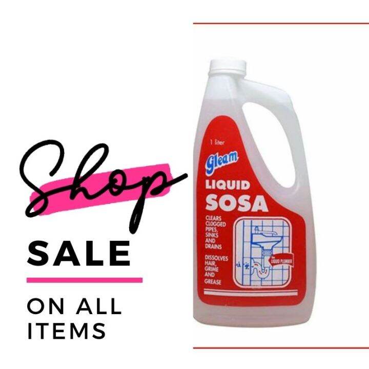 LIQUID SOSA DECLOGGER UNCLOG PIPES, SINKS AND DRAINS (1LITER) Lazada PH