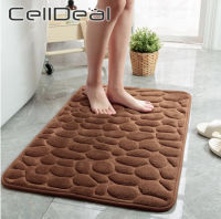 【cw】Home Bathroom Mat Non-slip Pebble Cars Absorbent Lavatory Bedroom Floor Toilet Memory Foam Washable Rug Bathroom Decor Mat ！