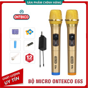 BỘ Micro Karaoke không dây ONTEKCO E6S E6 MV02 K1 II
