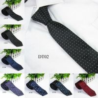 Men Slim Necktie Tie Classic Jacquard Plain Skinny Silk Ties