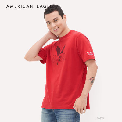 American Eagle | LINE FRIENDS Graphic T-Shirt เสื้อยืด ผู้ชาย กราฟฟิค ไลน์เฟรนด์  (EMTS 017-2672-600)