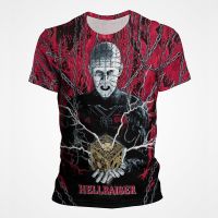 Horror Movie Hellraiser T-Shirts Scary 3D Printed Streetwear Men Women Casual Fashion Oversized T Shirt Kids Tees Tops Clothing