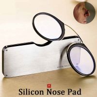 Legless Clip Nose Portable Reading Glasses For Men And Women Ultra light Ultra thin Presbyopic Spectacles With Original Case