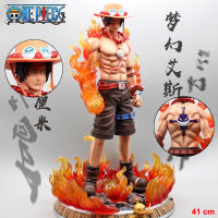 Figure ฟิกเกอร์ งานปั้น GK จากการ์ตูนเรื่อง One Piece วันพีซ เต็มพิกัดสลัดจอมลุย วันพีช Portgas D Ace พอร์ทกัส ดี เอส หมัดอัคคี กลุ่มโจรสลัดหนวดขาว สูง 41 cm หนัก 4.5 Ver Anime อนิเมะ การ์ตูน มังงะ คอลเลกชัน ของขวัญ New Collection Doll ตุ๊กตา Model โมเดล