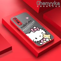 Chenyyka เคสปลอกสำหรับ VIVO Y51S Y70S Y70T เคสกรณีการ์ตูนน่ารักคิตตี้แมวฝ้าใสฮาร์ดโทรศัพท์ปลอกสาวหวานกันกระแทกซิลิโคนเต็มปกหลังกล้องป้องกันกรณี