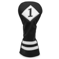 ♟✑ Golf Club Headcovers for Driver 1 3 5 Wood Head covers Skulls Design Driver Fairway Hybrid Woods Headcover Black PU